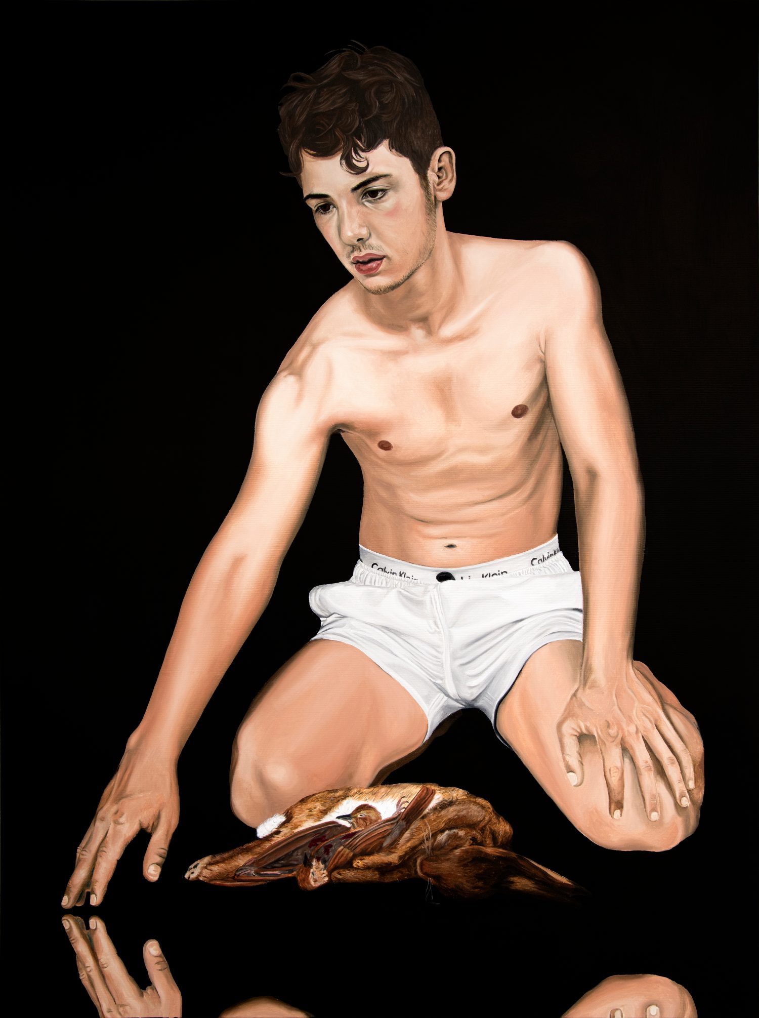Narcisse, huile sur toile de Nicolas Maureau