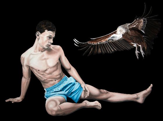 Prométhée, oil on canvas by Nicolas Maureau