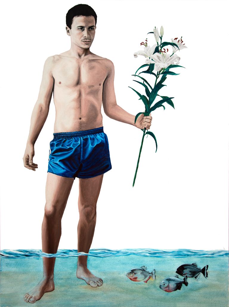 Oil painting by Nicolas Maureau titled Saint Antoine de Padoue