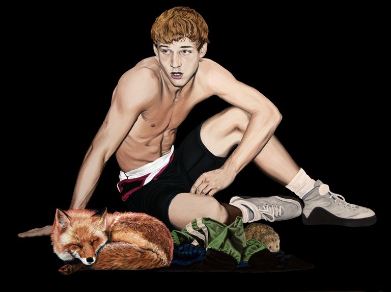 Oil painting by Nicolas Maureau titled Daphnis