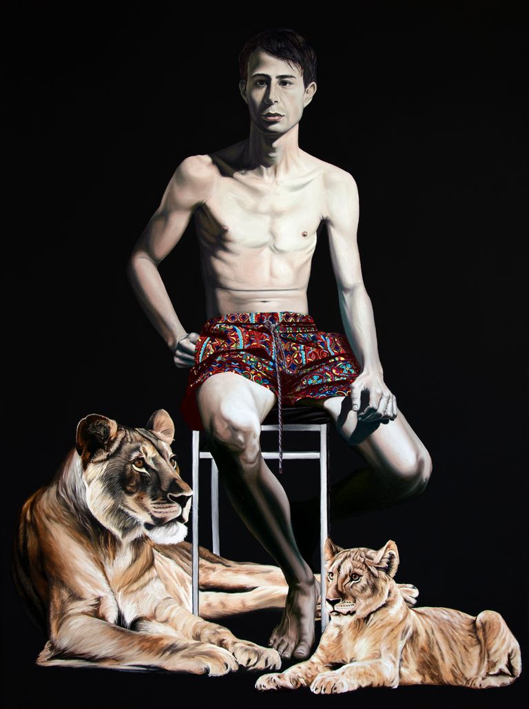 a oil painting of Darius