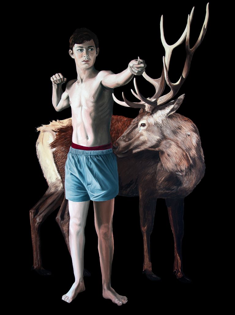 Oil painting by Nicolas Maureau titled Saint Eustache