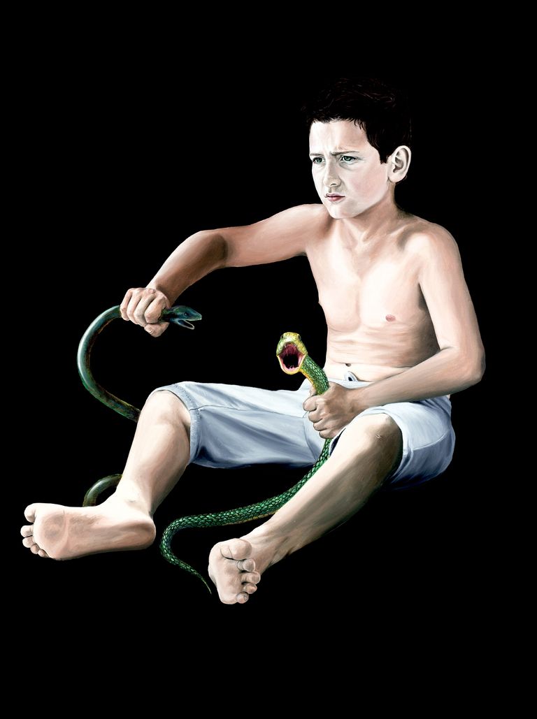 Oil painting by Nicolas Maureau titled Hercule