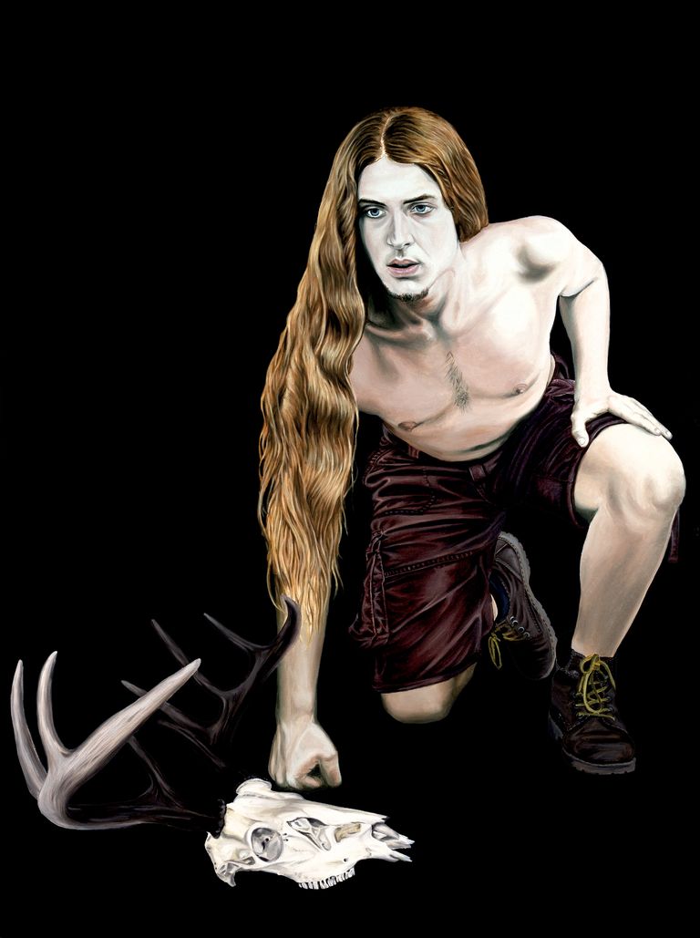 Oil painting by Nicolas Maureau titled Saint Hubert