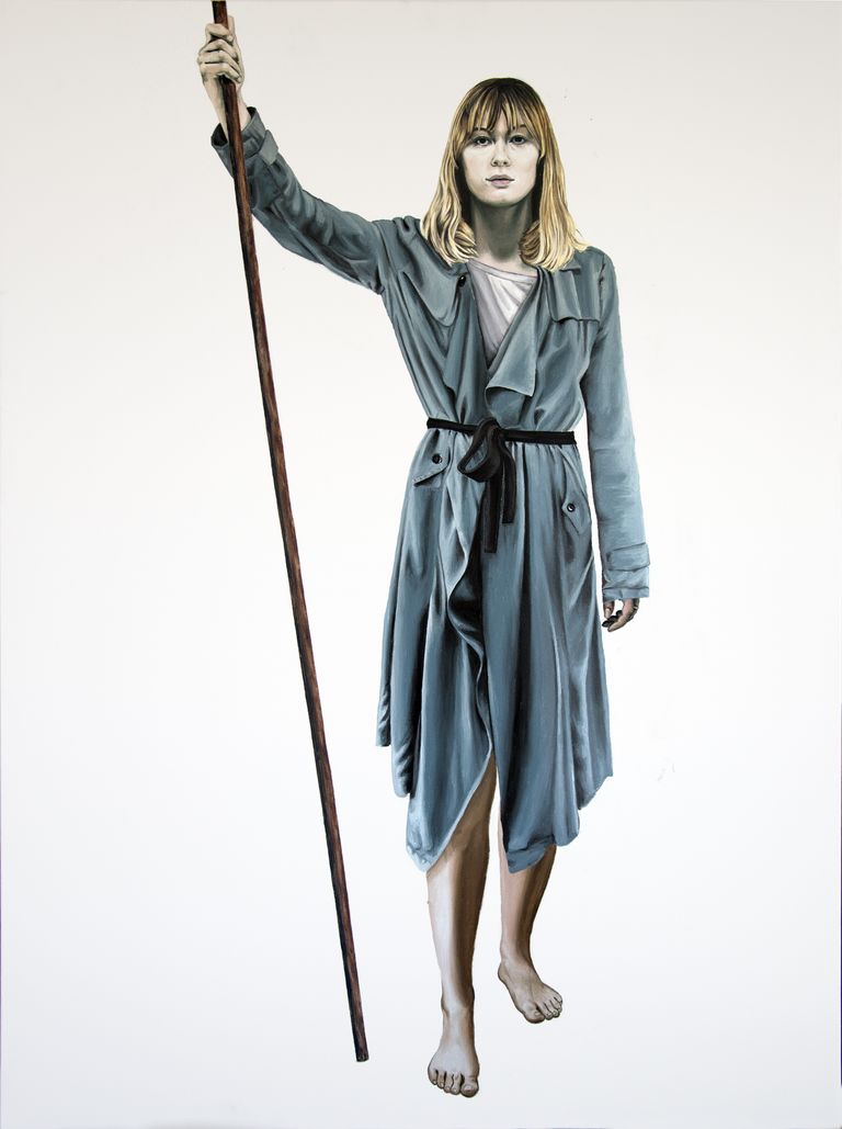 Oil painting by Nicolas Maureau titled Sainte Jeanne d'Arc