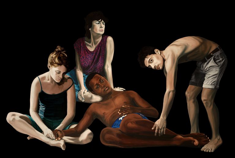 Oil painting by Nicolas Maureau titled La déploration