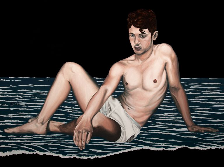 Oil painting by Nicolas Maureau titled Philoctète