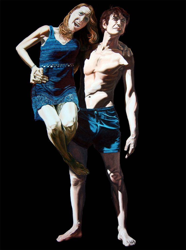 Oil painting by Nicolas Maureau titled L'enlévement des Sabines