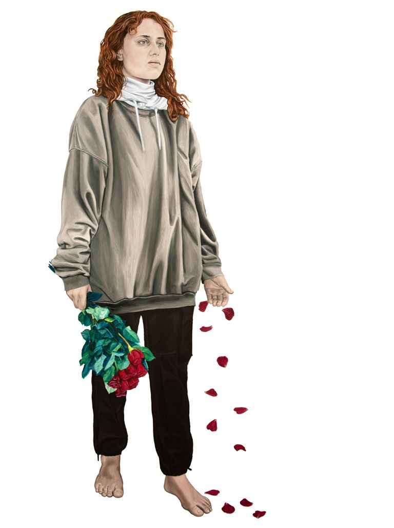 Oil painting by Nicolas Maureau titled Sainte Thérèse de Lisieux