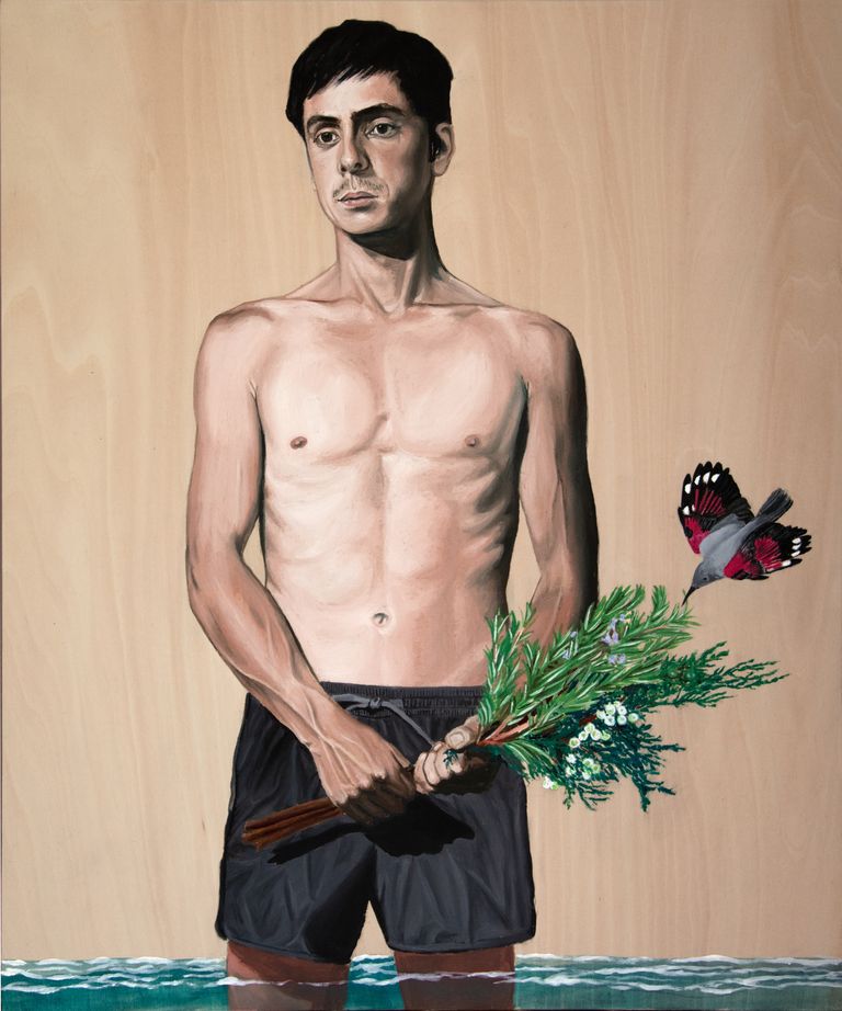 Oil painting by Nicolas Maureau titled Saint Vérédème