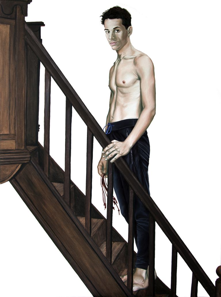 Oil painting by Nicolas Maureau titled Saint curé d'Ars