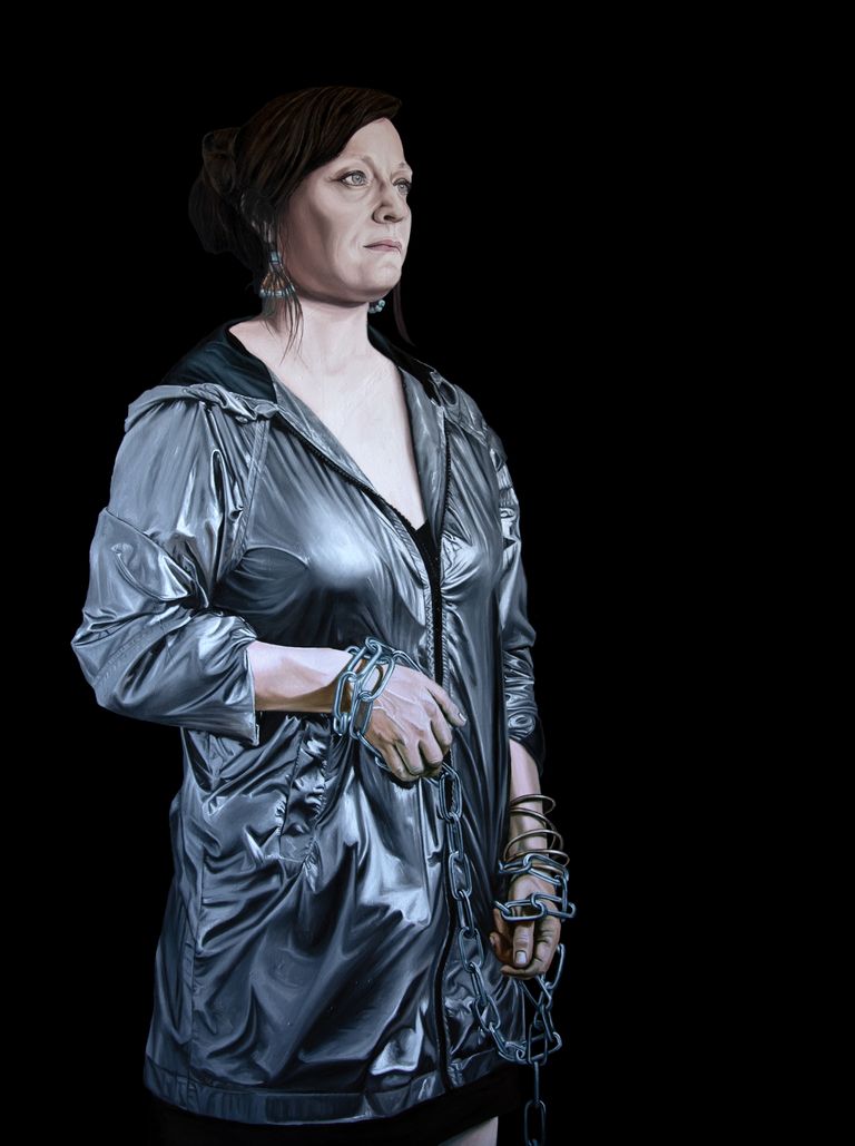 a oil painting Zénobia of by Nicolas Maureau